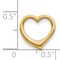 14K Gold 3D Floating Heart Slide Pendant Love Charm Jewerly 12mm x 11mm